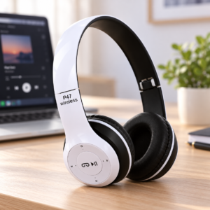 Bežične Bluetooth slu&scaron;alice P47 &ndash; bele
